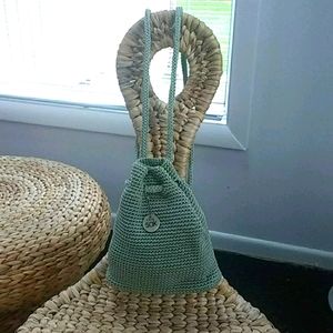 The Sak Hand-Croched Drawstring Backpack